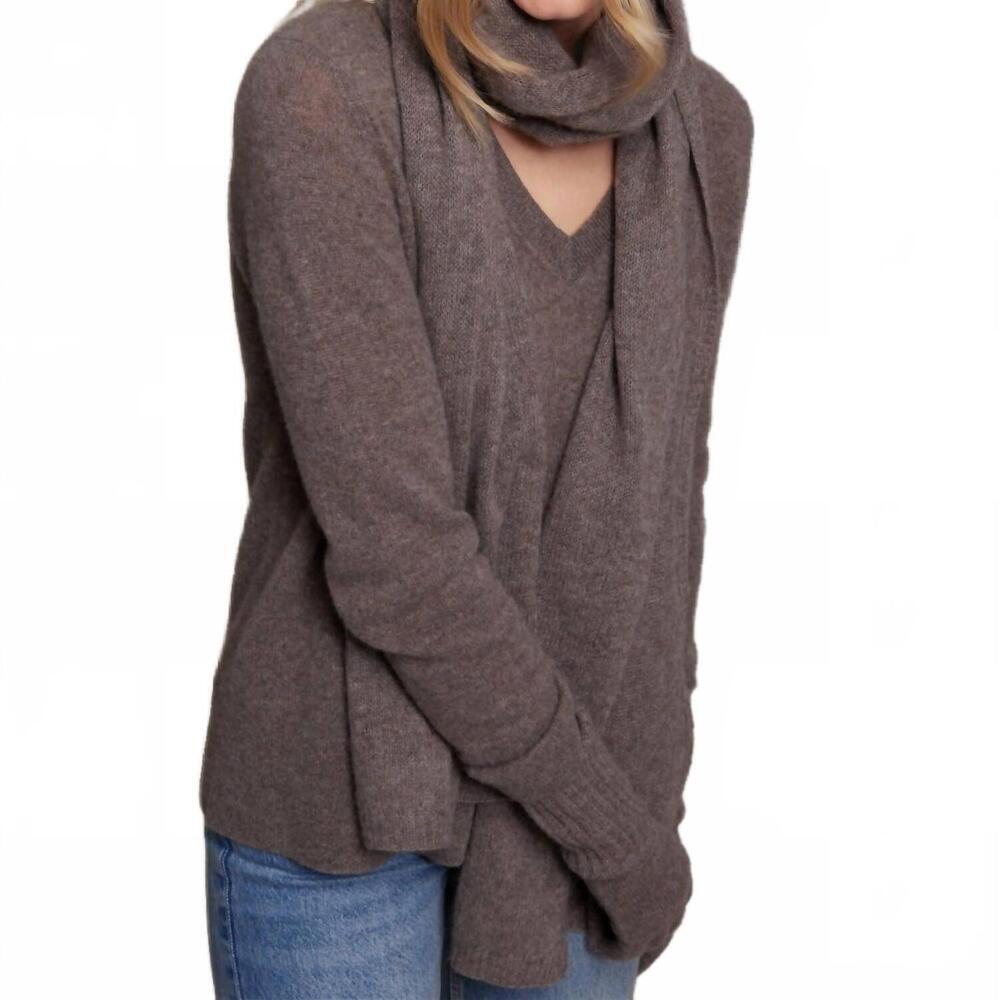NEW ALASHAN CASHMERE cashmere essential scarf in portobello